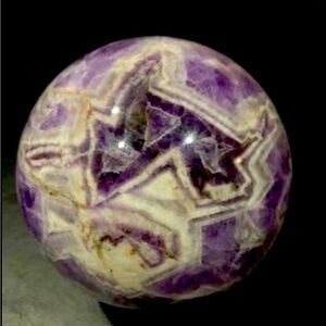 Large Dream Amethyst Sphere chevron amethyst